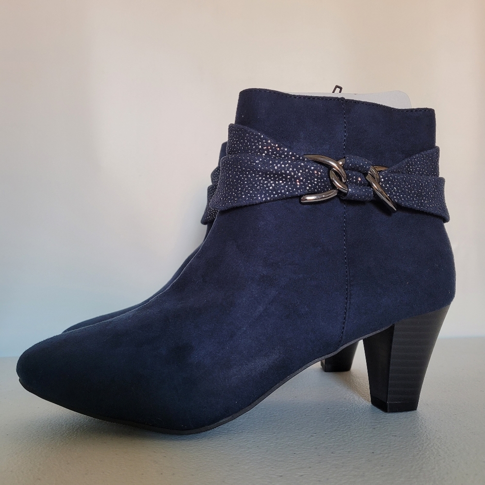 Karen Scott Casee Navy Blue Booties